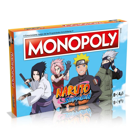 MONOPOLY Juegos de Mesa - Edición Naruto: 2-6 Jugadores, Juegos Infantiles y para Adultos, Perfecto Regalo, Ideal para Noches de Juegos, Desde 8+ Años