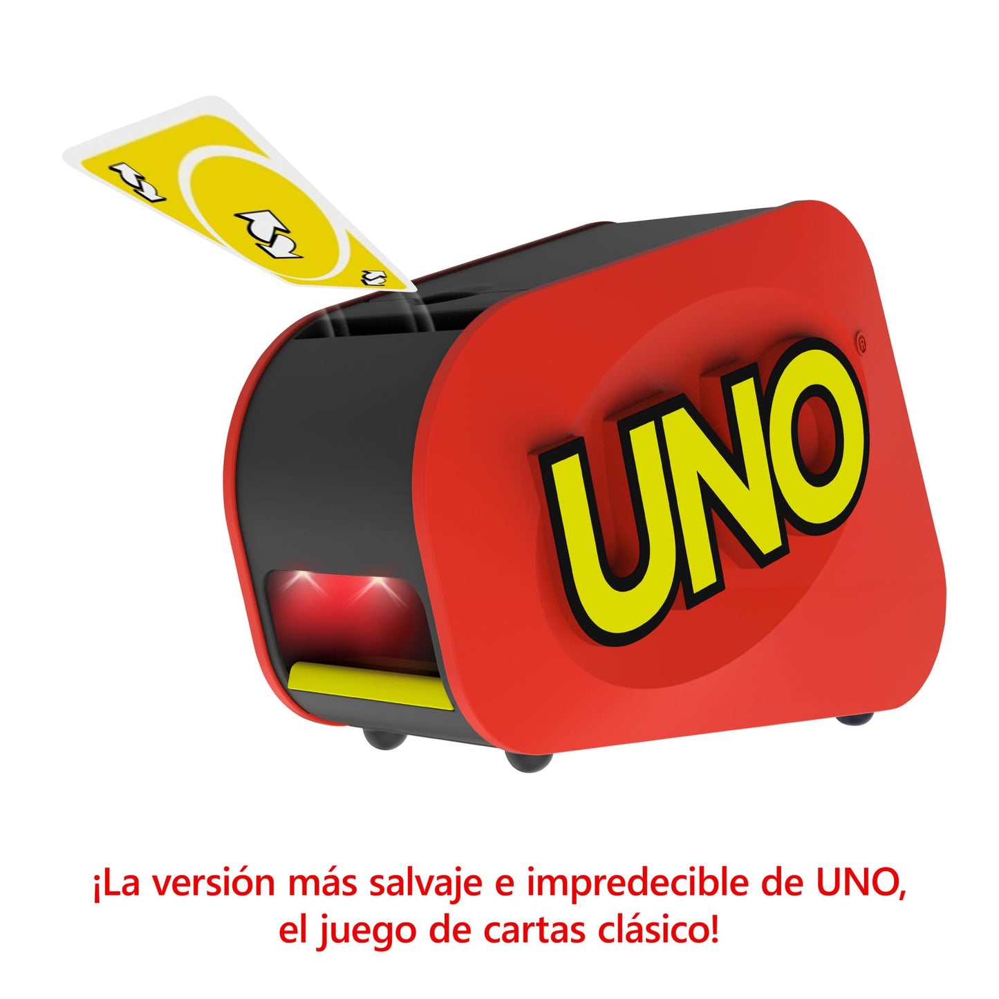 UNO Extreme - Juego de Cartas Familiar con Lanzador - con Luz y Sonido - 112 Cartas - De 2 a 10 Jugadores - Regalo para Niños de 7+ Años y Adultos, GXY75