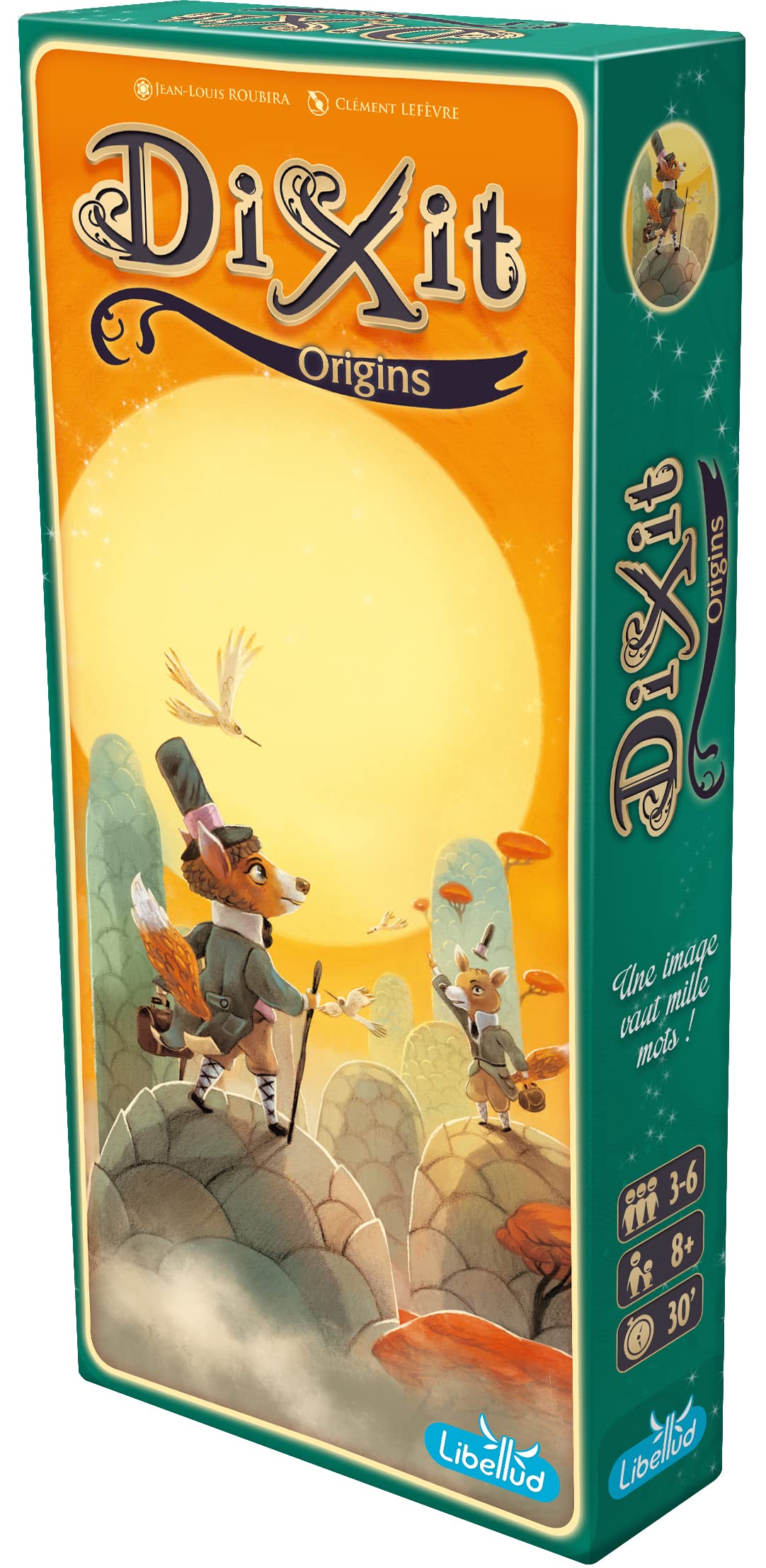 Libellud | Dixit | Expansión: Origins (EEdición 2022)| Juego de Comunicación | Edad 8+ | 3 a 6 Jugadores | Tiempo de Parte: 30 Min