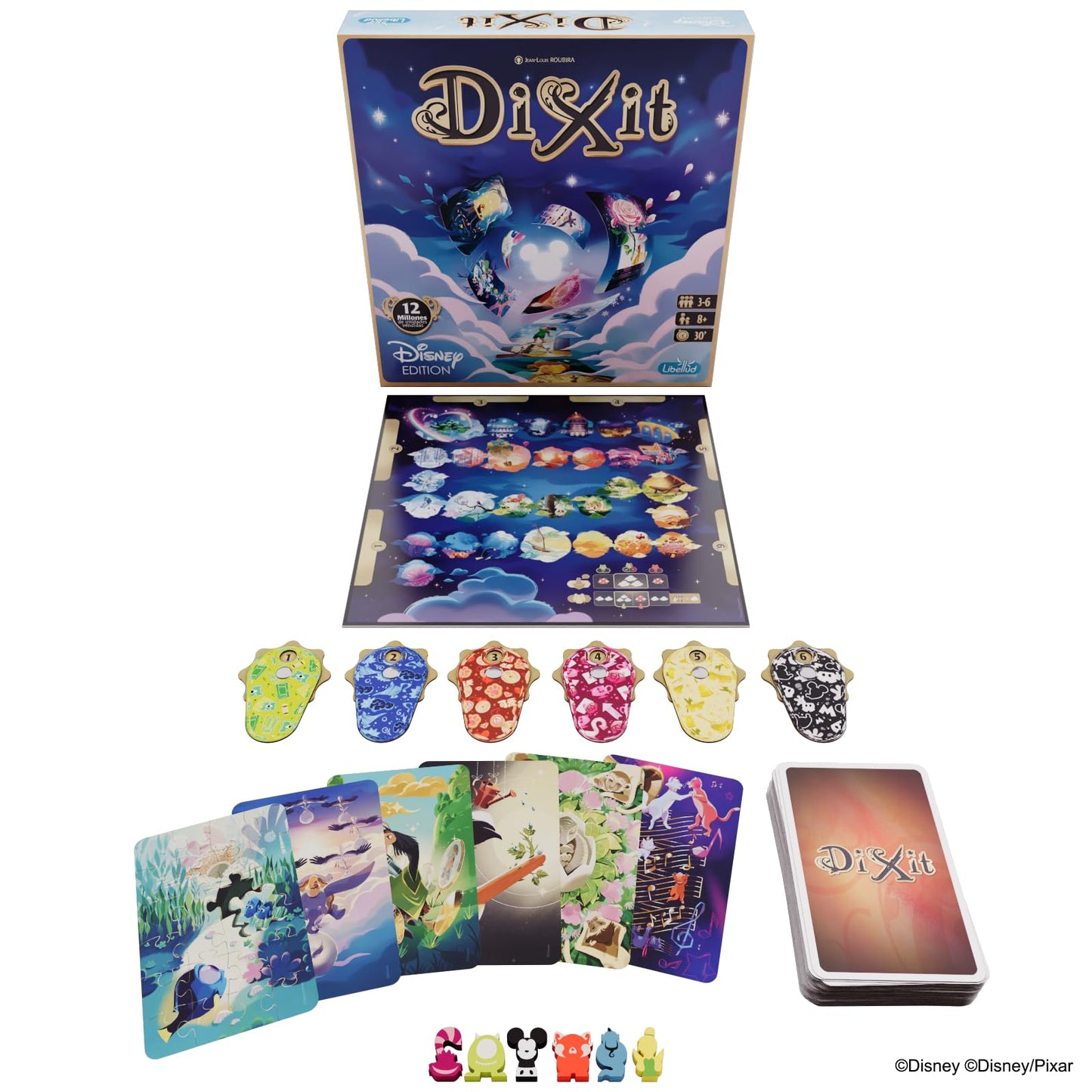 Libellud | Dixit Disney | Juego de Mesa de Imaginación y Creatividad Ganador de Varios Premios | A Partir de 8 Años | De 3 a 6 Jugadores | 30 Minutos por Partida | Español y Portugués