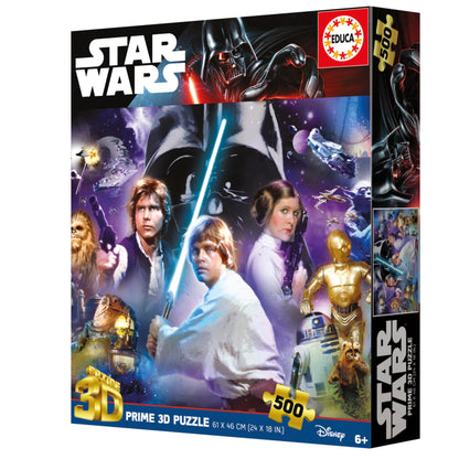 Puzzle Educa Star Wars 500 piezas 3D Lenticular – Rompecabezas Adultos +11 años