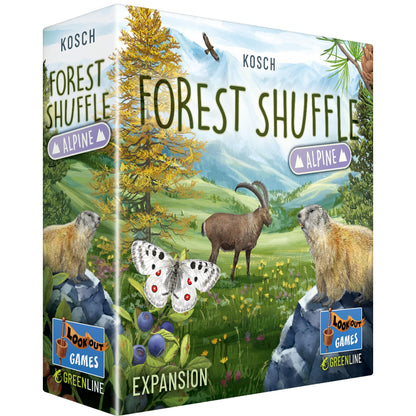 Lookout Expansión del juego de cartas Forest Shuffle Alpine - 36 cartas nuevas para un juego mejorado. Añade nuevas especies y árboles, juego de estrategia para niños y adultos, a partir de 10 años, 2