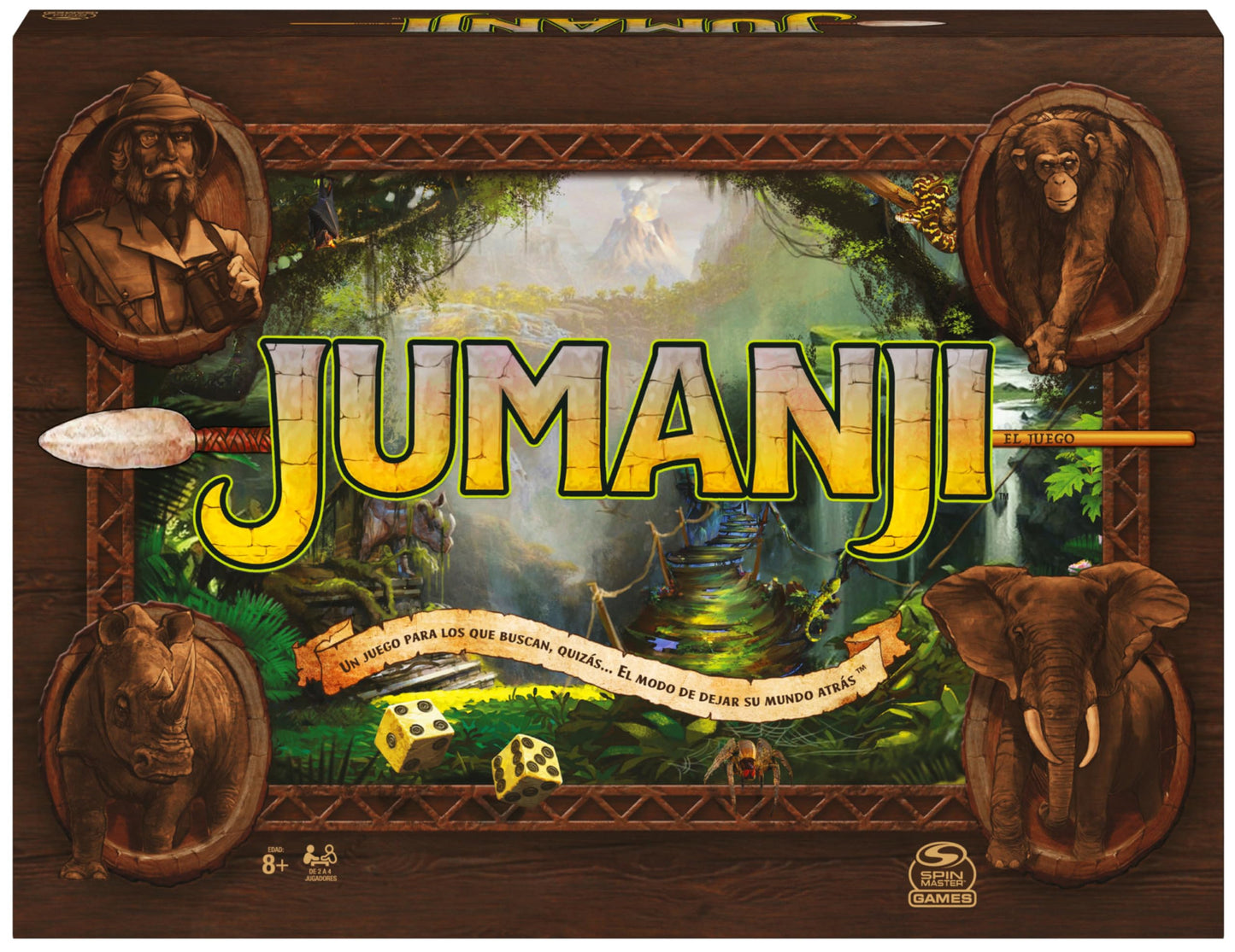SPIN MASTER Games - JUMANJI Juego de Mesa en Español para 2-4 Jugadores, Infantil y Adultos - 6065098 - Regalo Niños 8 años + - Juegos de Mesa Niños 8 Años +