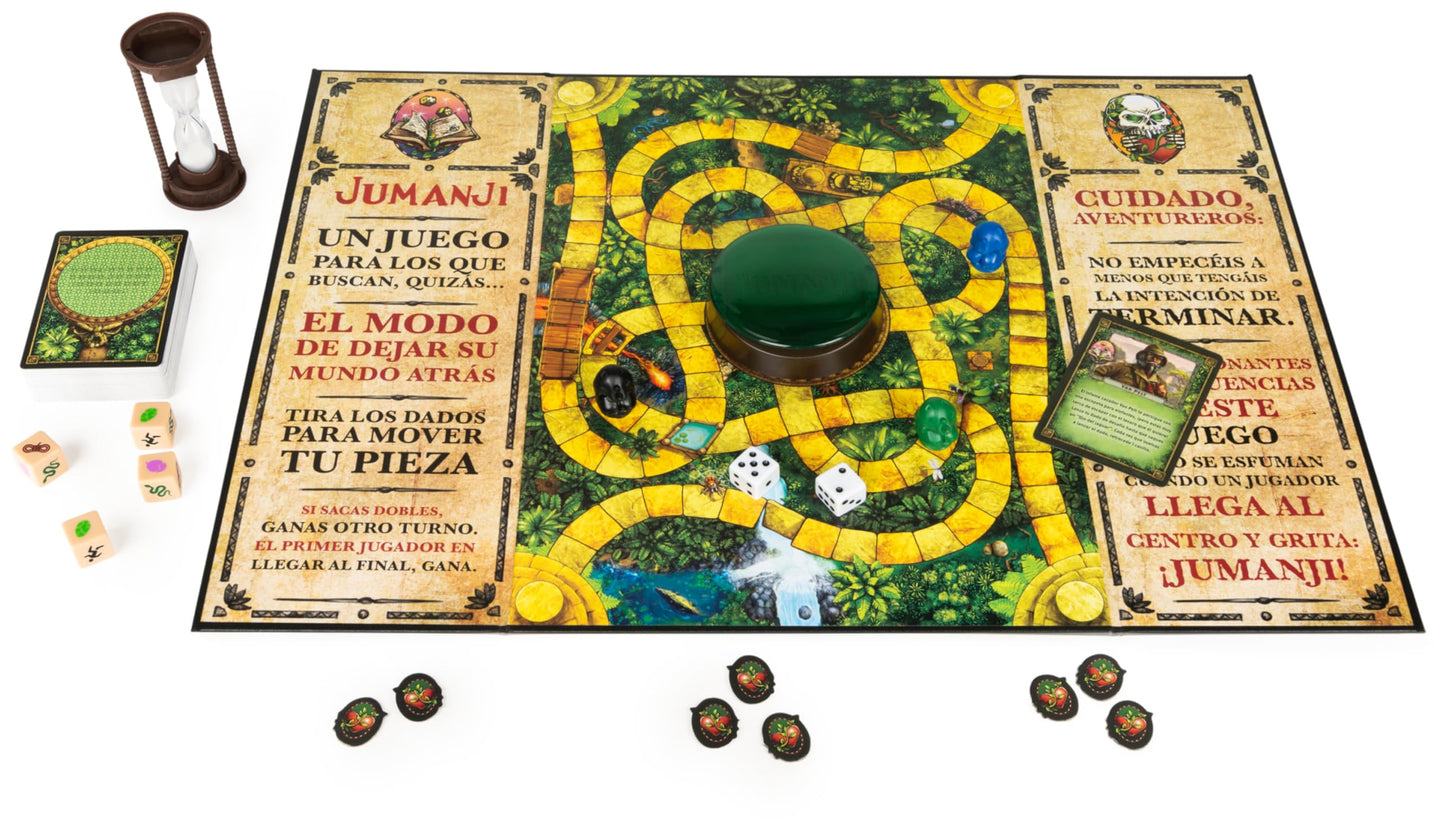 SPIN MASTER Games - JUMANJI Juego de Mesa en Español para 2-4 Jugadores, Infantil y Adultos - 6065098 - Regalo Niños 8 años + - Juegos de Mesa Niños 8 Años +