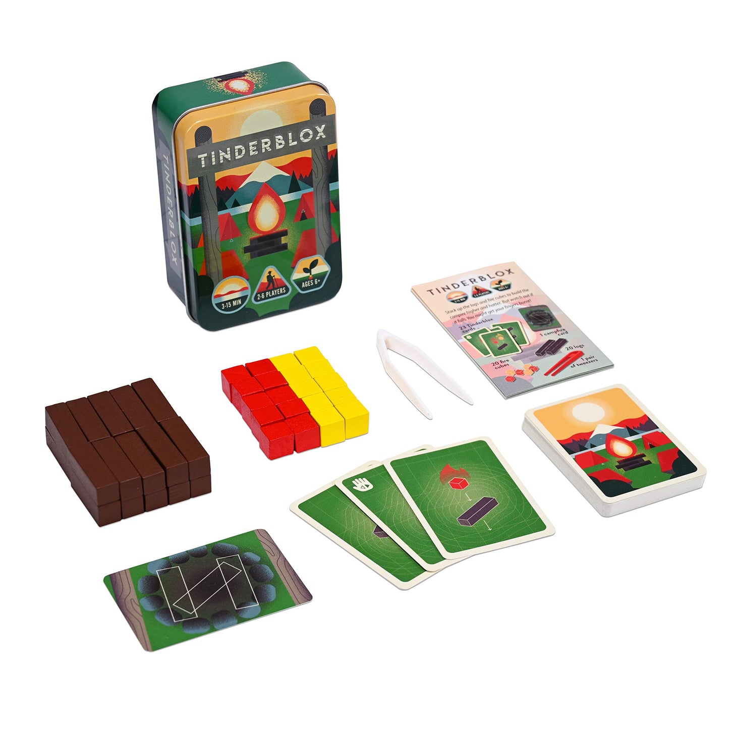 Alley Cat Games Tinderblox - Juego de apilamiento de destreza (día) - Excelente Juego de Viaje