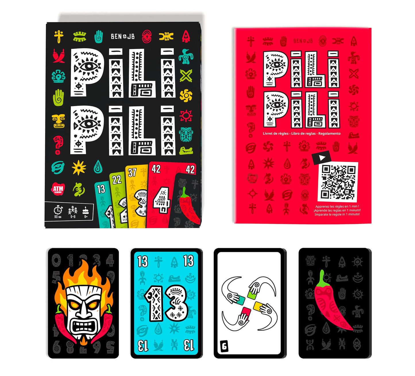 PILI PILI - Juegos de Mesa - Juego de Cartas con Familia y Amigos - Gran Premio del Juguete 2025 - Juego de bazas rápido y estratégico - 2 a 8 Jugadores - Regalo Original