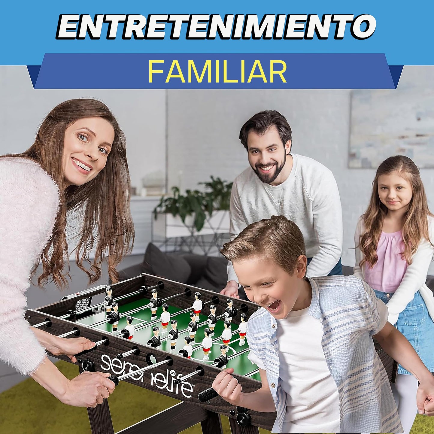 FUTBOLÍN PLEGABLE SERENELIFE 48” – TAMAÑO COMPLETO
