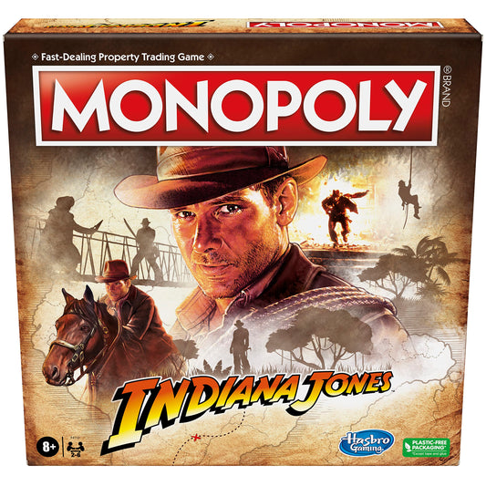 Hasbro Gaming Juego Monopoly Indiana Jones, inspirado en las pel culas de Indiana Jones, juego de mesa para 2-6 jugadores, para ni os a partir de 8 a os