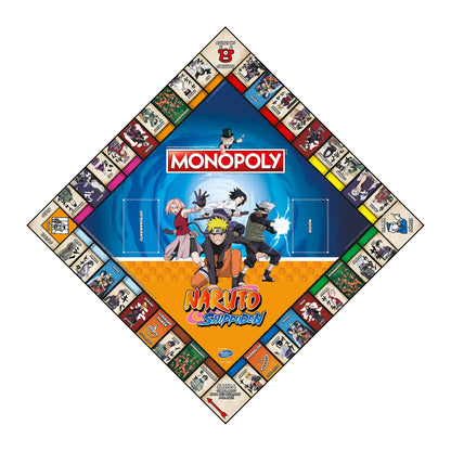MONOPOLY Juegos de Mesa - Edición Naruto: 2-6 Jugadores, Juegos Infantiles y para Adultos, Perfecto Regalo, Ideal para Noches de Juegos, Desde 8+ Años