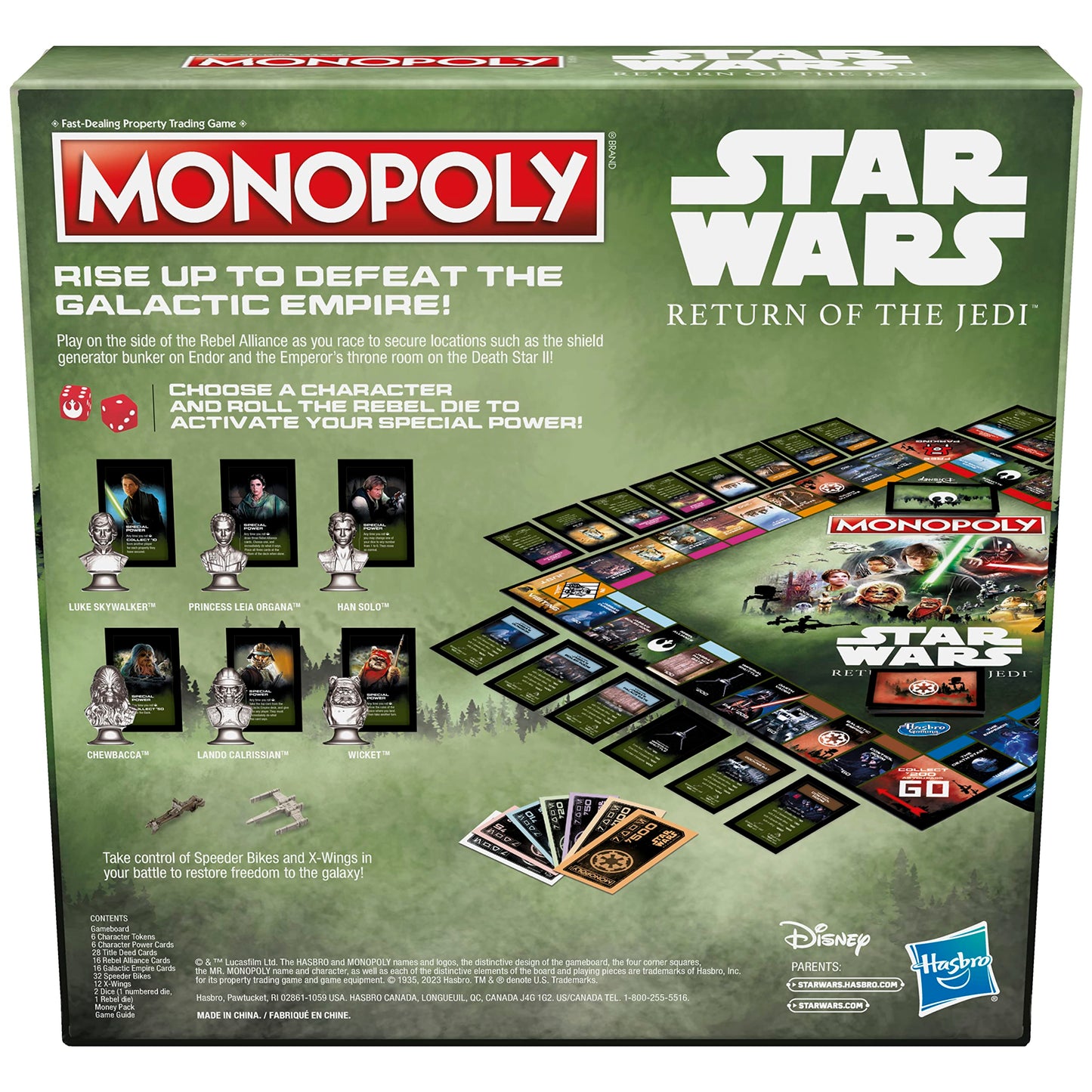 Monopoly Hasbro Gaming: Star Wars of The Jedi - Juego de mesa para 2-6 jugadores, inspirado en la película Jedi, juego para familias y niños a partir de 8 años (exclusivo de Amazon)