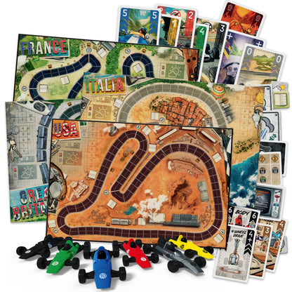 Asmodee - Heat - Juego de Estrategia de Carreras de Coches - Juego de Mesa estrategico para niños a Partir de 10 años - 1 a 6 Jugadores - 60 min - Carrera inmersiva - Español