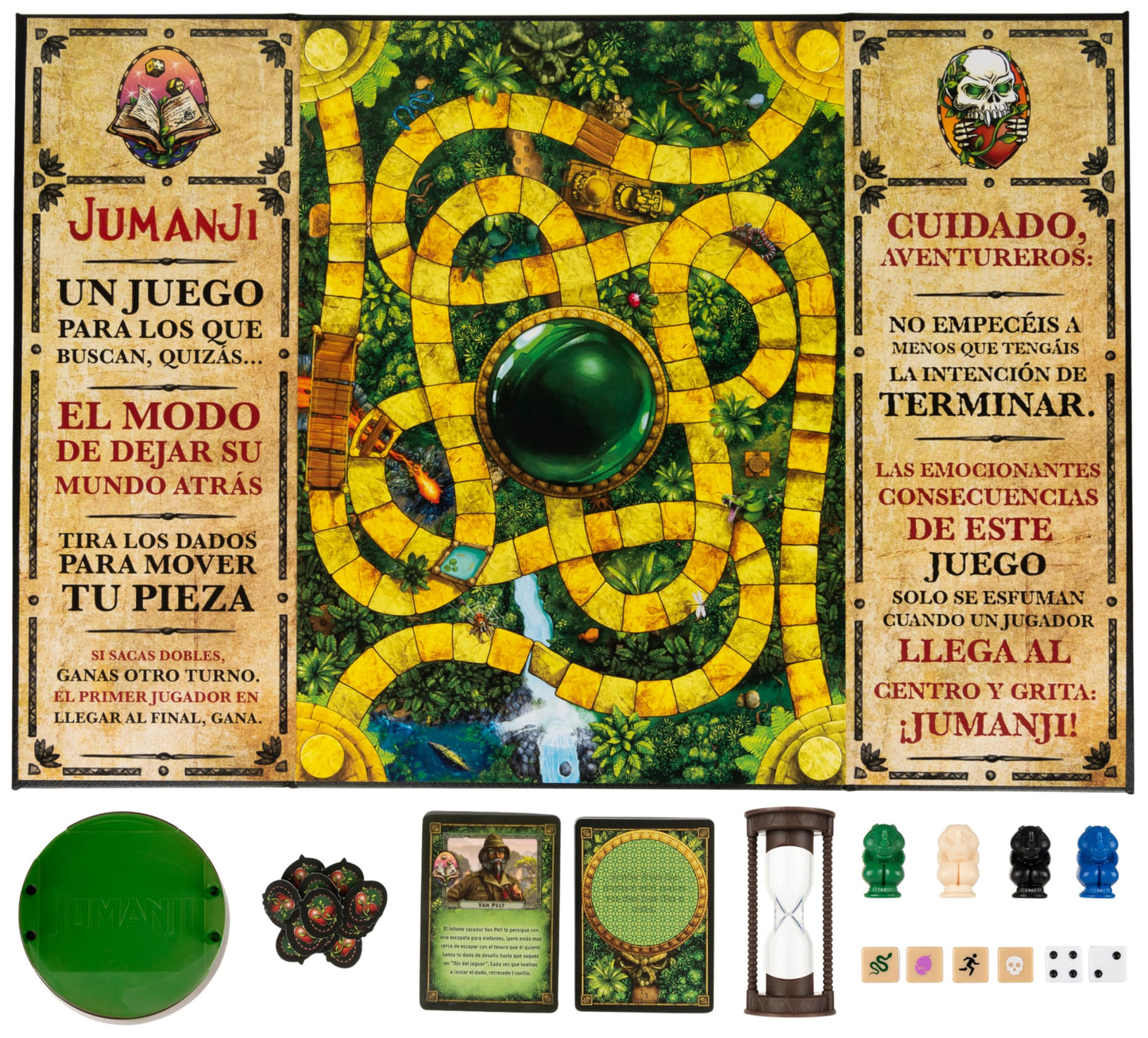 SPIN MASTER Games - JUMANJI Juego de Mesa en Español para 2-4 Jugadores, Infantil y Adultos - 6065098 - Regalo Niños 8 años + - Juegos de Mesa Niños 8 Años +