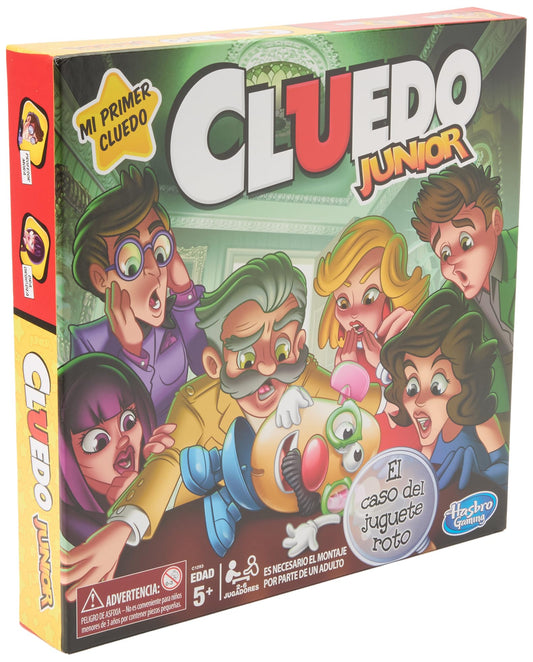Caja del juego de mesa Cluedo Junior versión infantil
