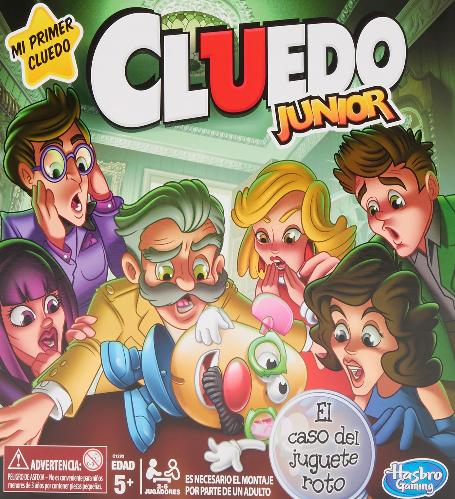 Portada del juego de mesa Cluedo Junior