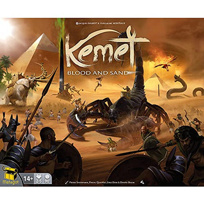 Portada del juego de mesa Kemet ambientado en el Antiguo Egipto
