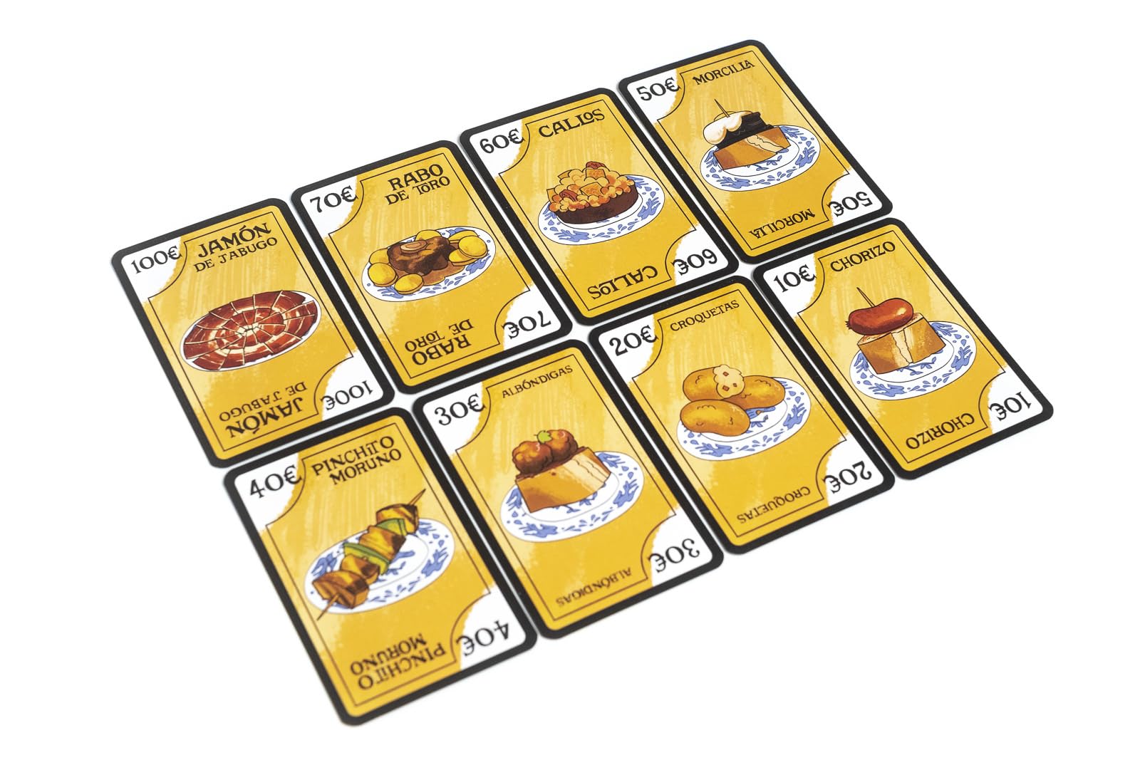 Cartas del juego de mesa La Cuenta con números y símbolos matemáticos