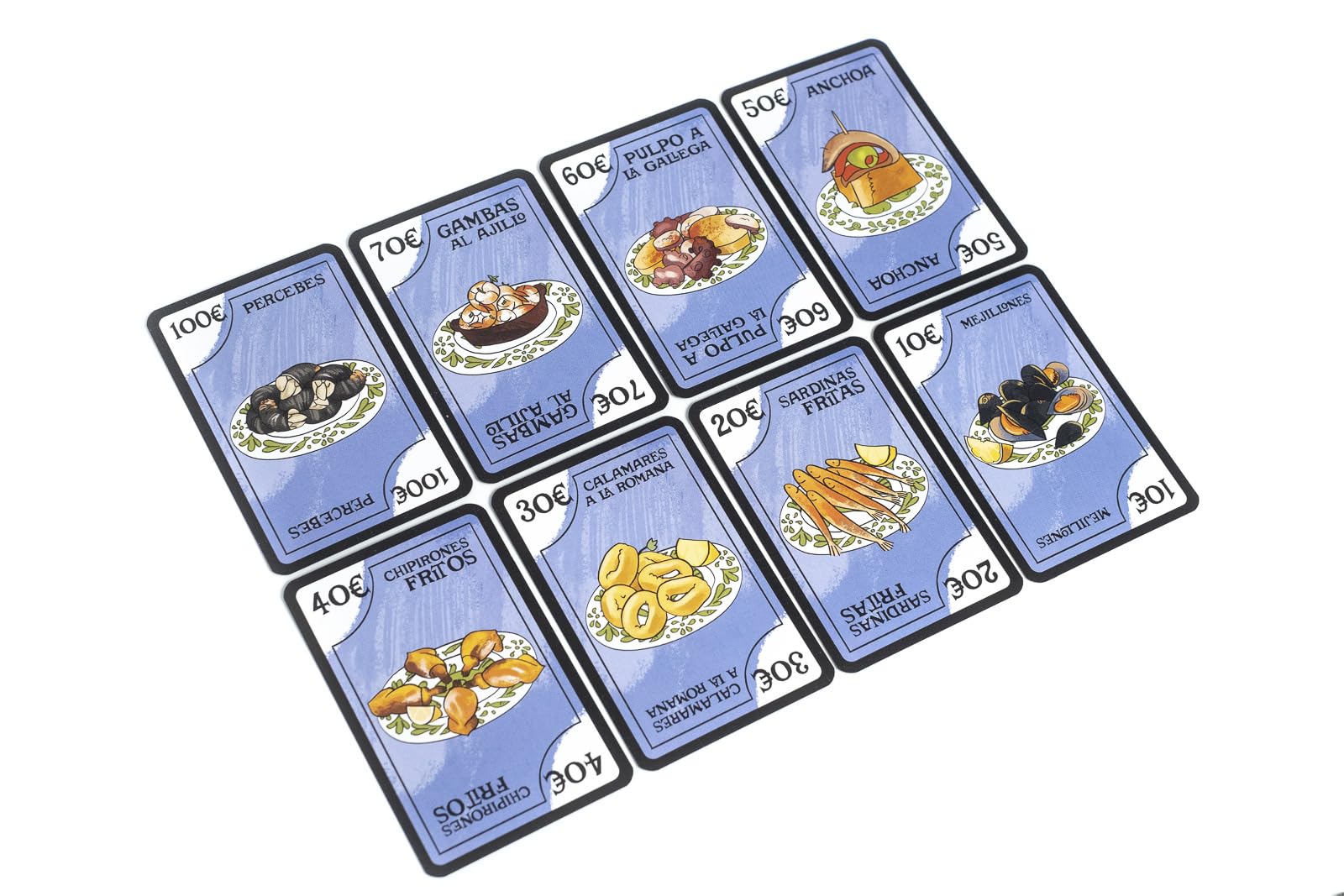 Cartas del juego de mesa La Cuenta con números y símbolos matemáticos