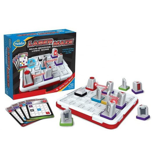 Imagen representativa del juego de lógica Laser Maze con láseres y espejos