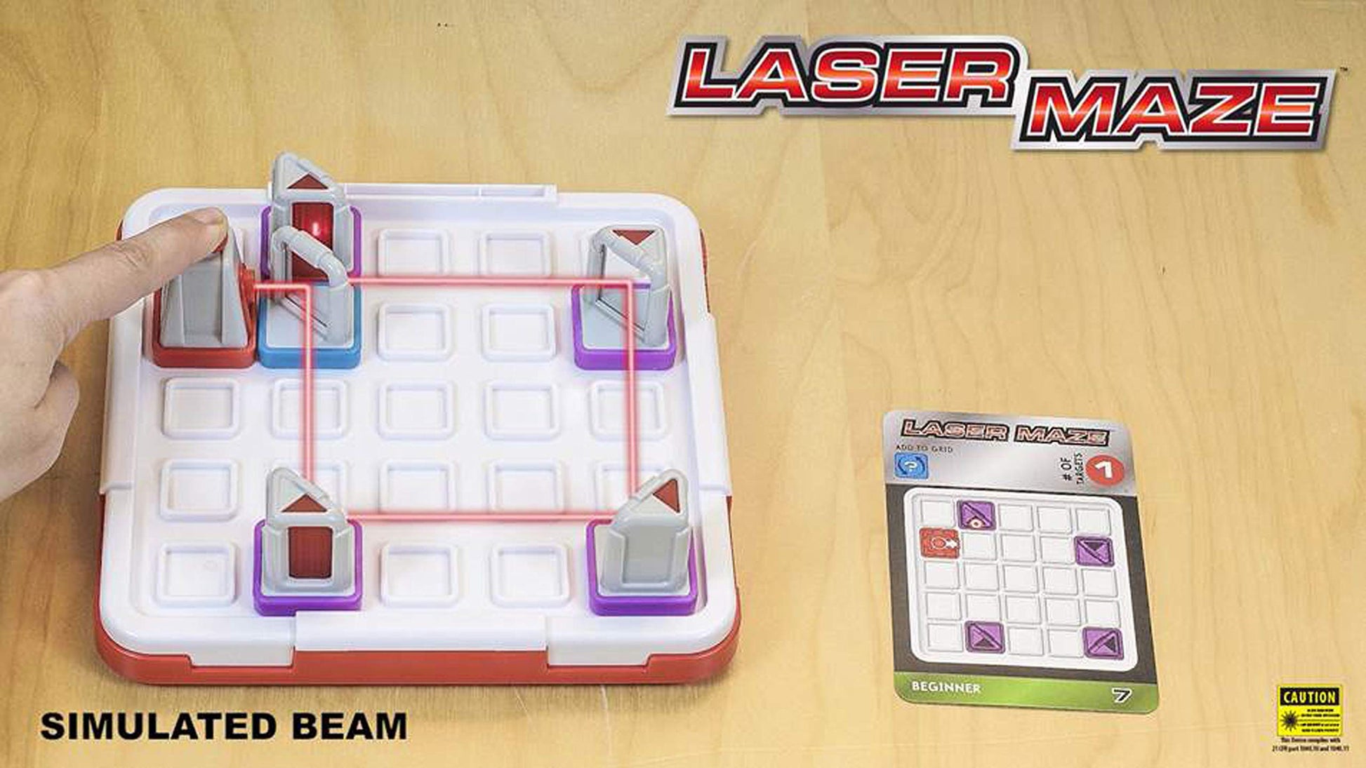 Niño jugando a Laser Maze resolviendo un desafío con el láser