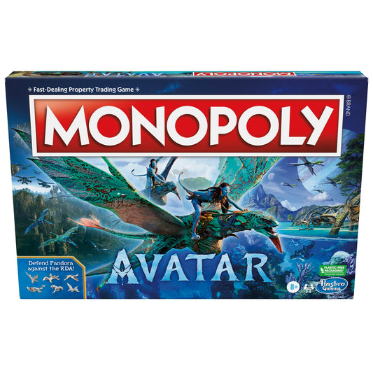 Portada del juego Monopoly Avatar edición especial con temática de la película Avatar