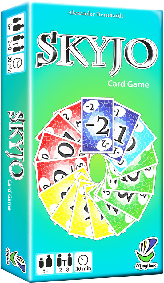 Caja del juego de cartas Skyjo