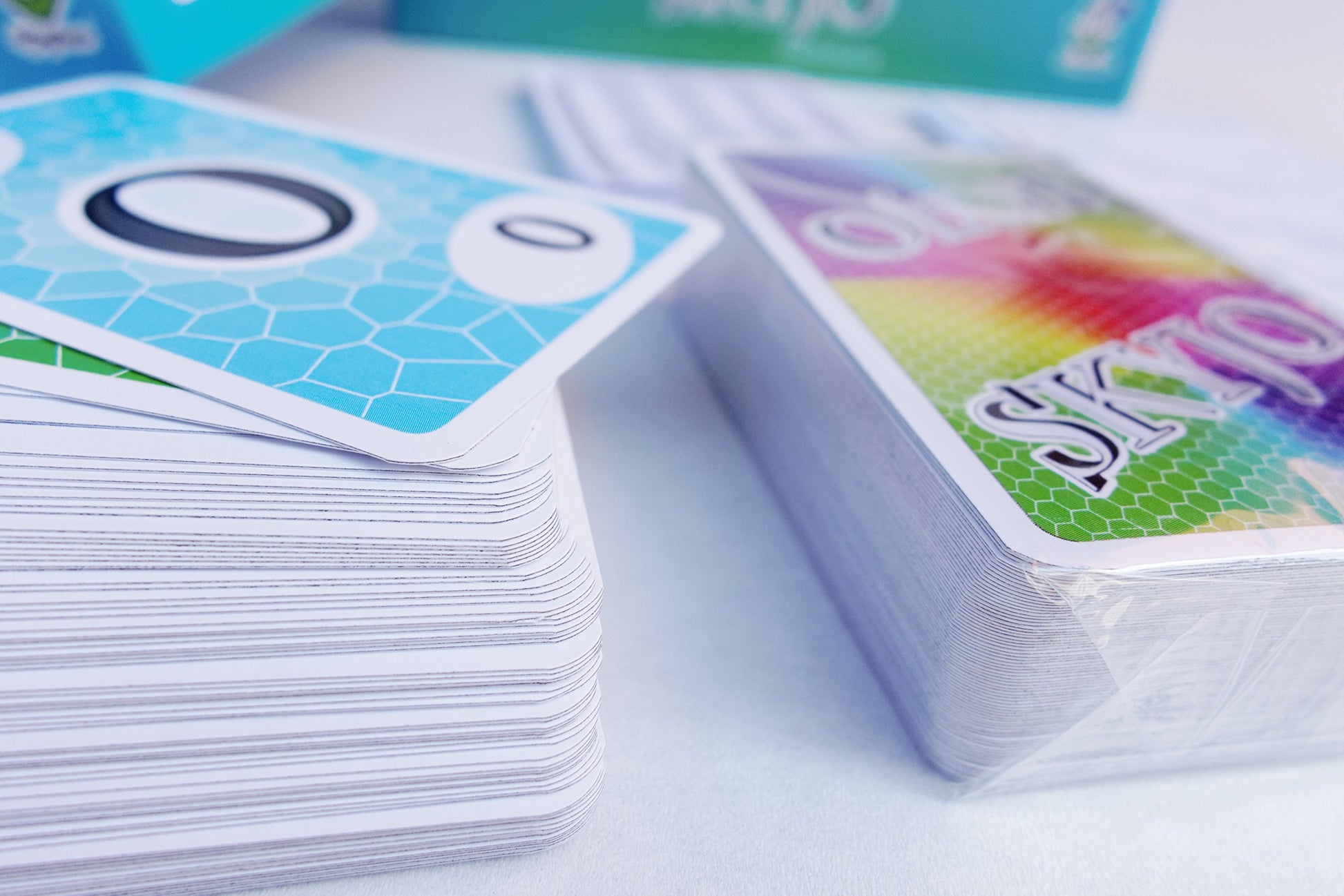 Cartas numeradas del juego de mesa Skyjo
